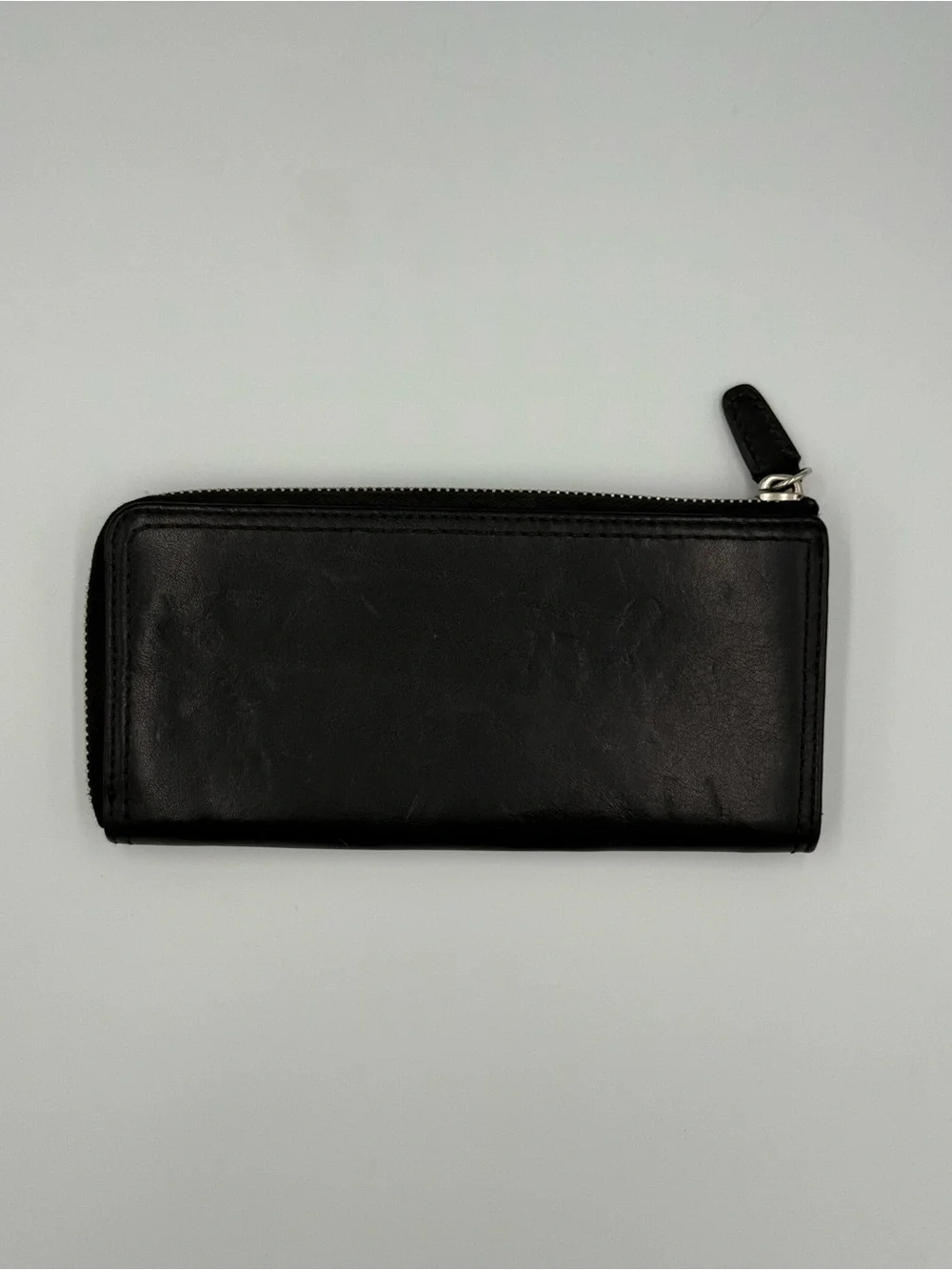 Coach Black Leather Zip-Around Women’s Wallet